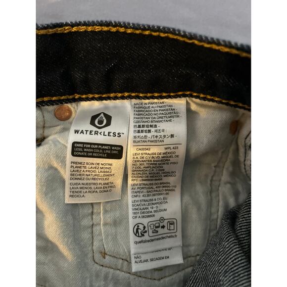 Levi's 501 Original Fit Jeans Men's 34x32 Straight Leg Button Fly Denim Preppy - Picture 11 of 13